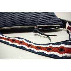 Bolso cruzado Gris con asa de pasamanería 2