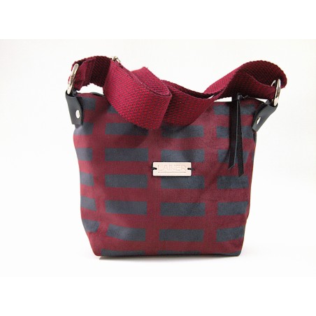 BOLSO PEQUEÑO VELVET AZUL Y GRANATE