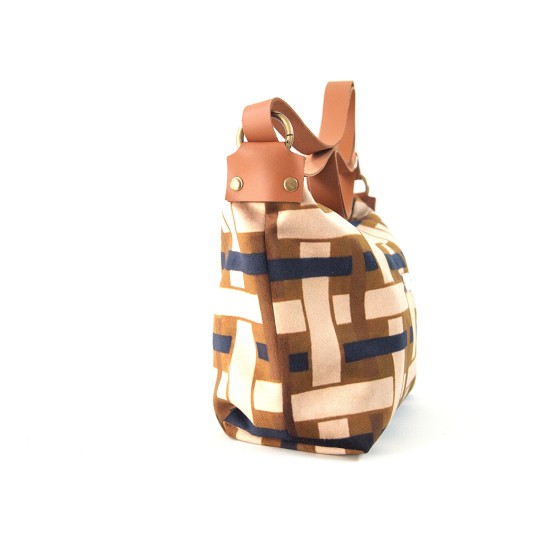 BOLSO MEDIANO TERCIOPELO ZIG ZAG