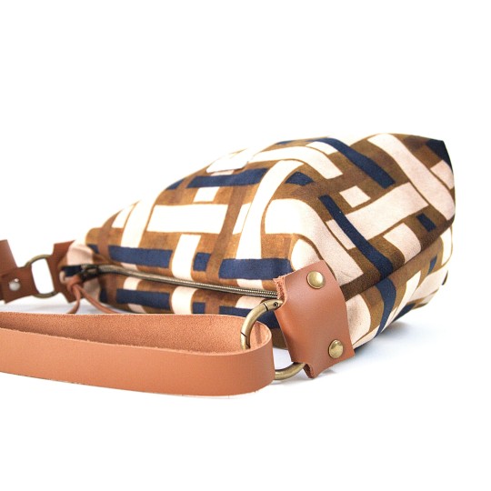 BOLSO MEDIANO TERCIOPELO ZIG ZAG