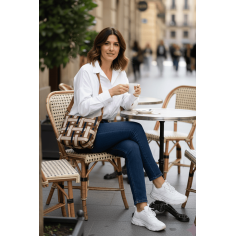 BOLSO MEDIANO TERCIOPELO ZIG ZAG