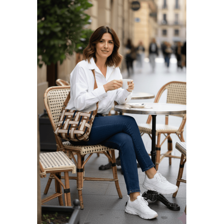 BOLSO MEDIANO TERCIOPELO ZIG ZAG