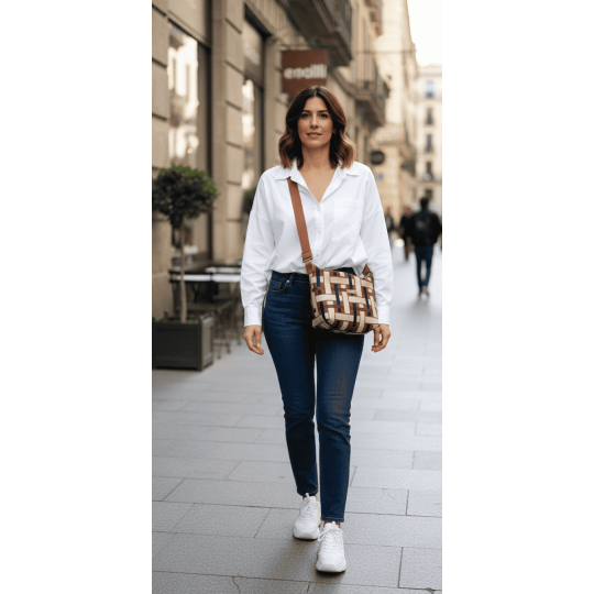 BOLSO MEDIANO TERCIOPELO ZIG ZAG